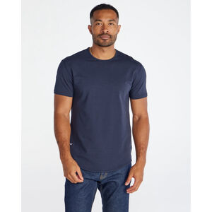 BYLT Drop-Cut Round Hem Short Sleeve Tee Big & Tall Size XXL Navy Classic